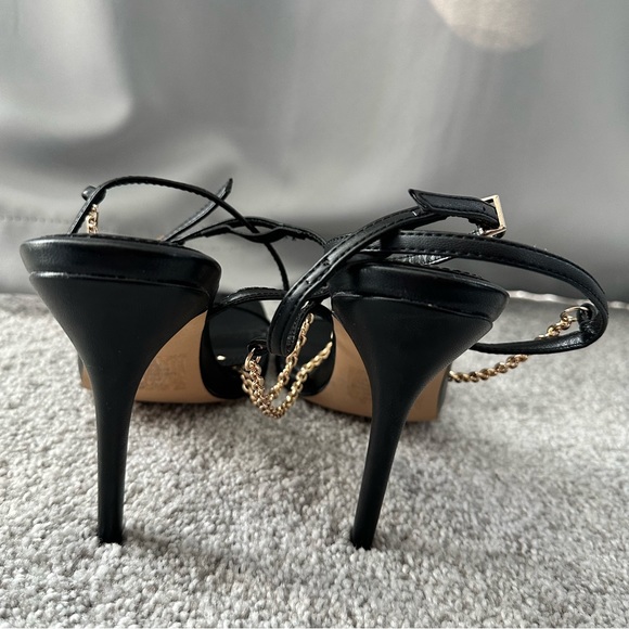NWT Express Strappy Heeled Sandals, Black, Size 8 - Picture 3 of 5